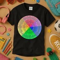 Feelings Wheel Emotion Chart Mental Health Therapy Chart Kids T-Shirt thumb 3