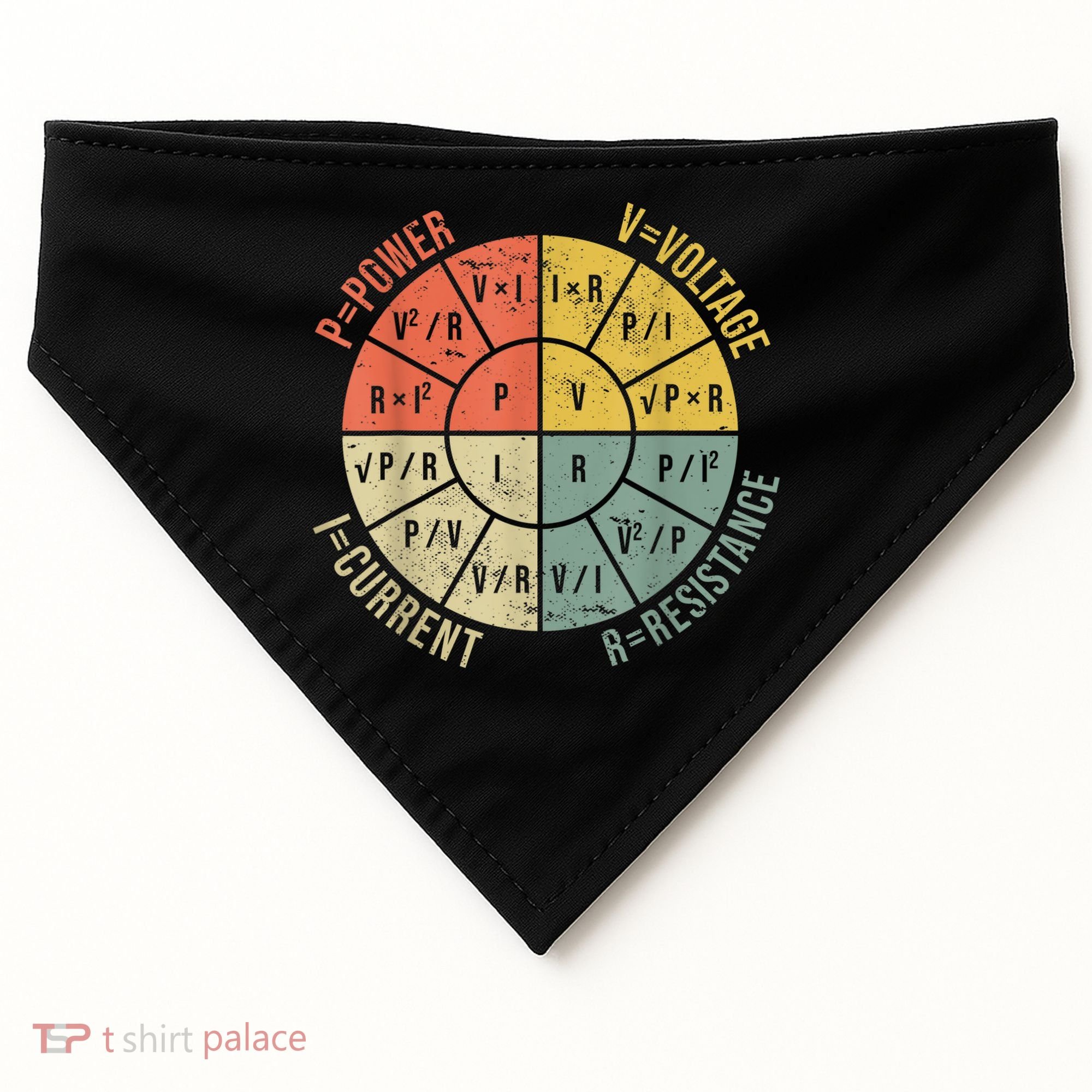 Formula Wheel Electrical Engineering Electricity Ohm's Law USA-Made Doggie Bandana