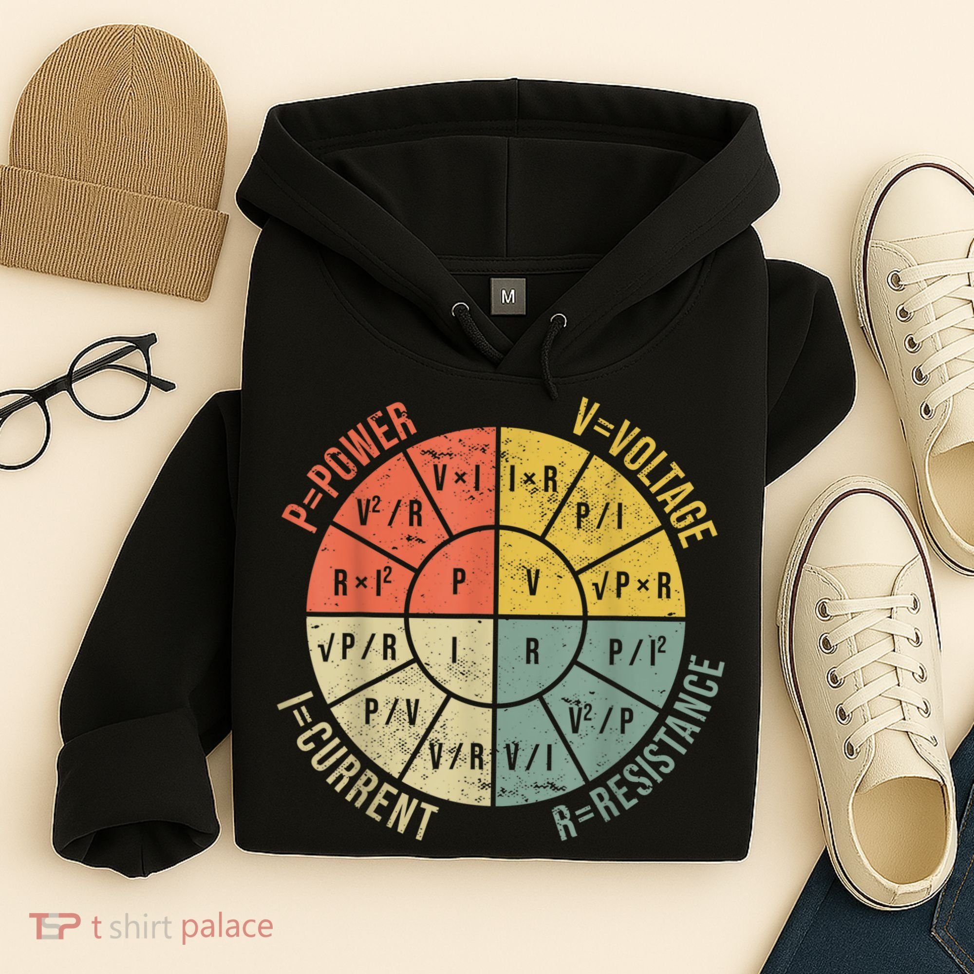 Formula Wheel Electrical Engineering Electricity Ohm's Law Hoodie