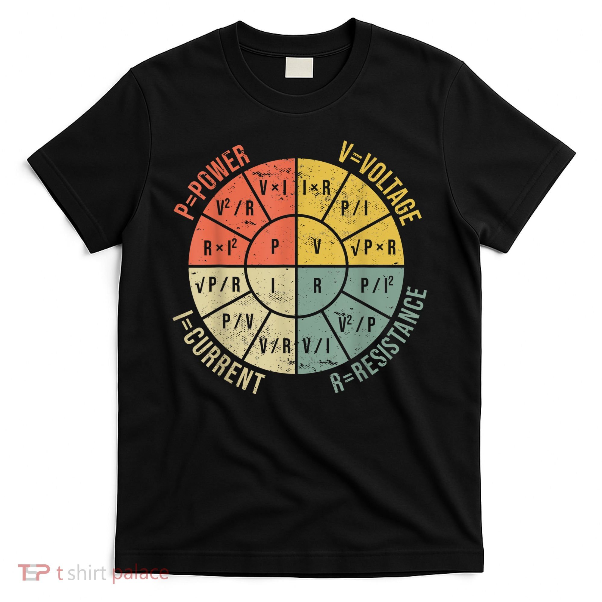 Formula Wheel Electrical Engineering Electricity Ohm's Law T-Shirt