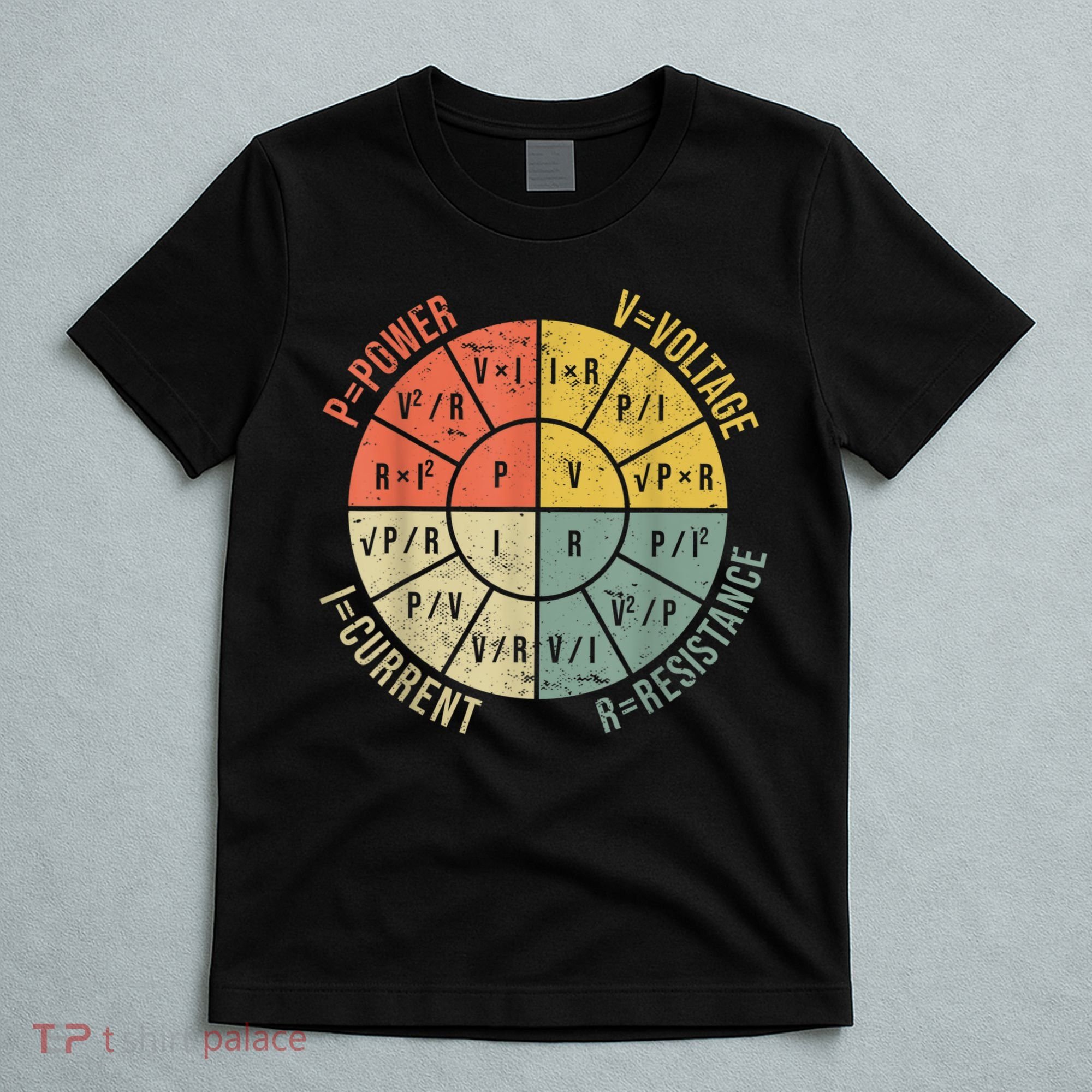 Formula Wheel Electrical Engineering Electricity Ohm's Law T-Shirt