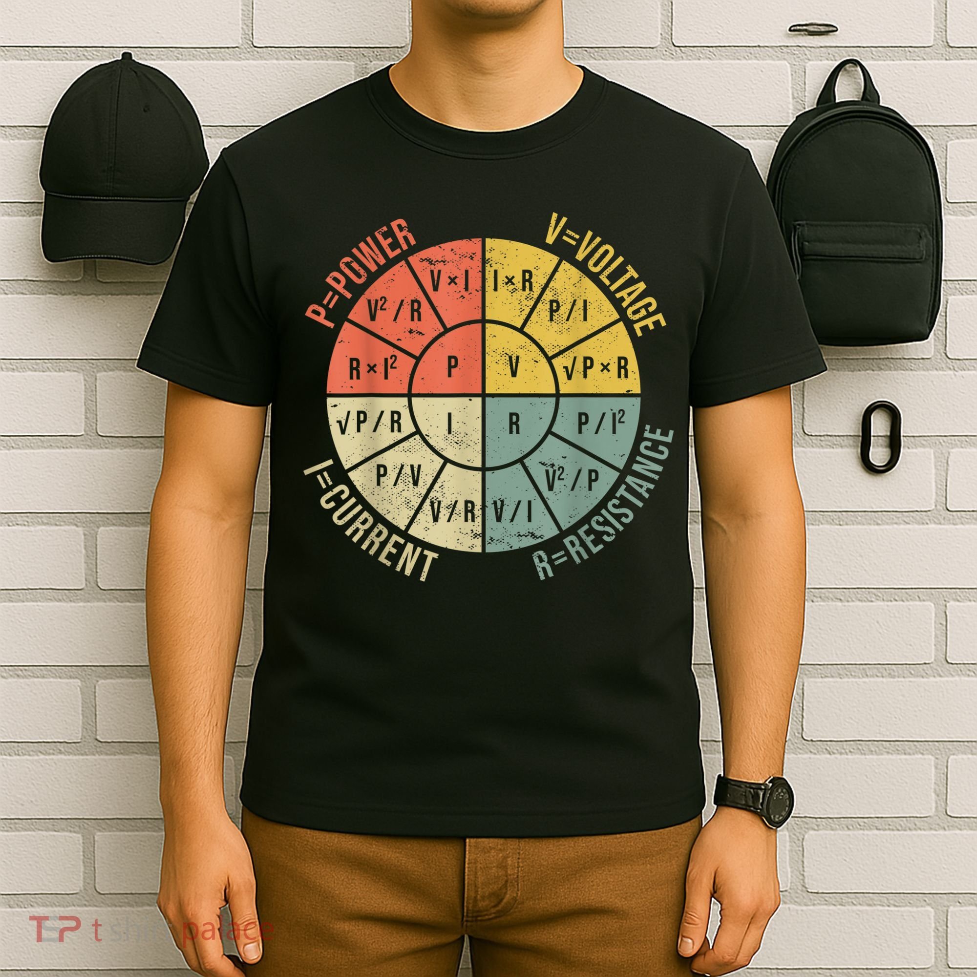 Formula Wheel Electrical Engineering Electricity Ohm's Law T-Shirt