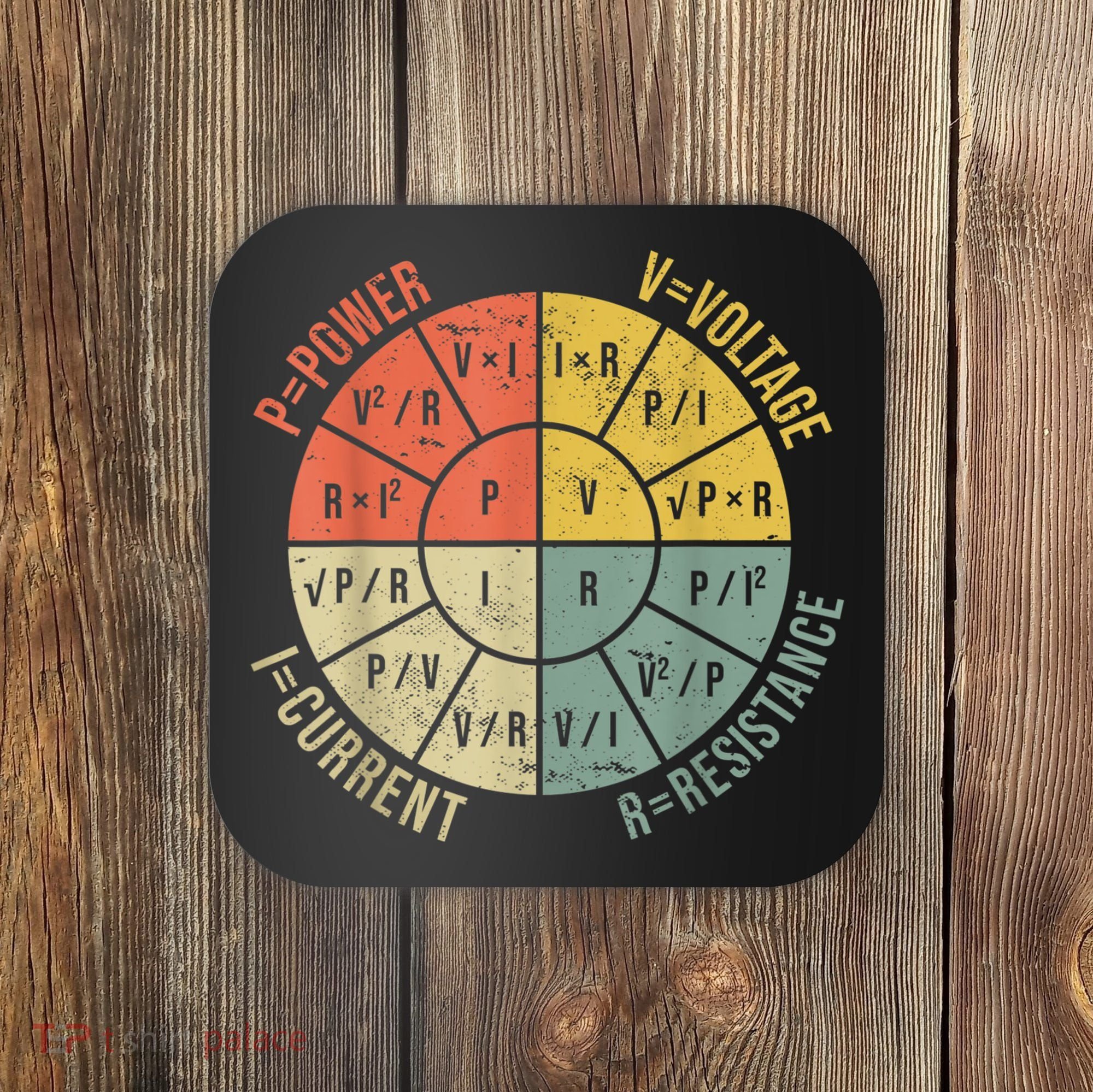Formula Wheel Electrical Engineering Electricity Ohm's Law Coaster