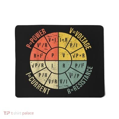 Formula Wheel Electrical Engineering Electricity Ohm's Law Mousepad
