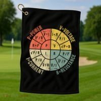 Formula Wheel Electrical Engineering Electricity Ohm's Law Golf Towel thumb 1