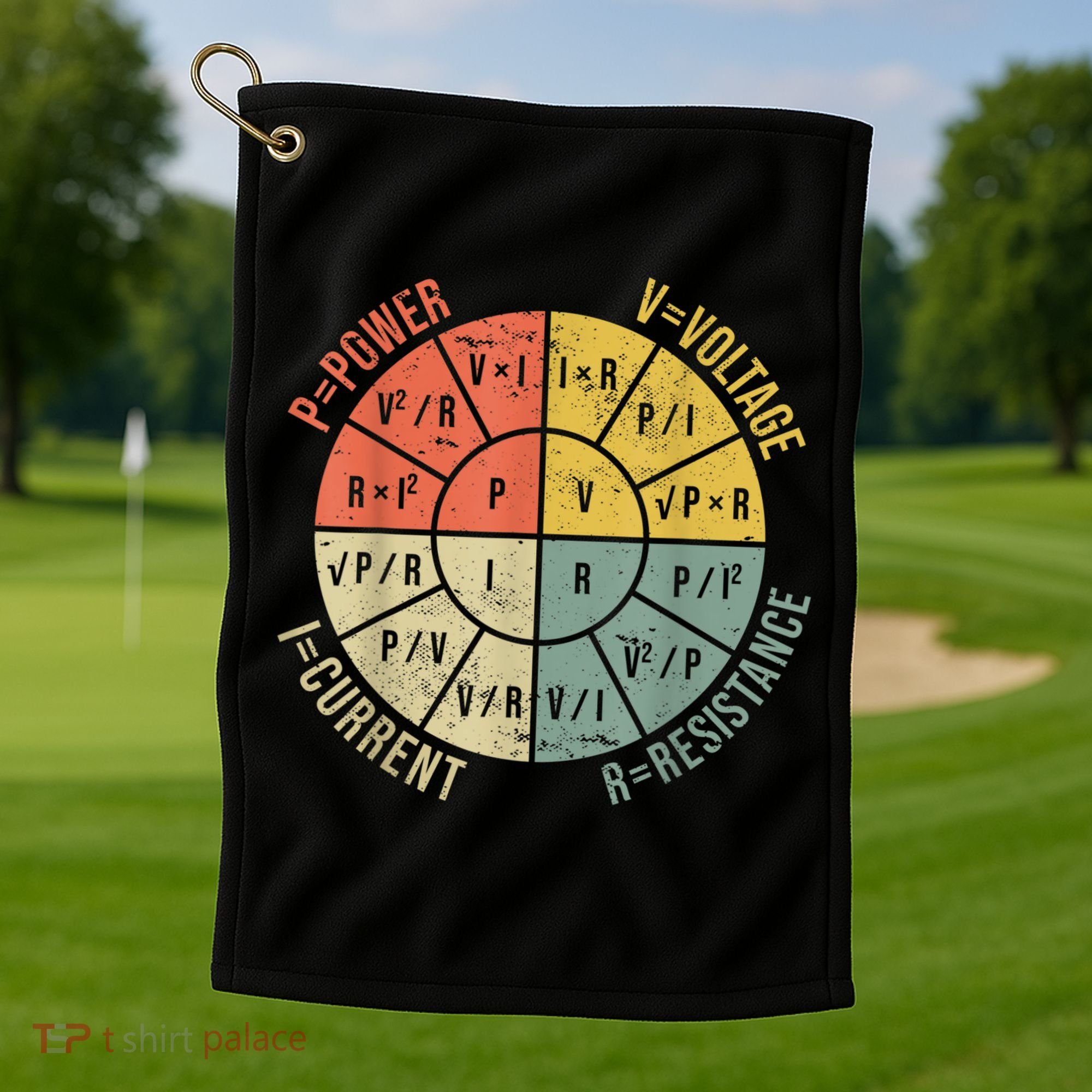 Formula Wheel Electrical Engineering Electricity Ohm's Law Golf Towel