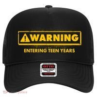 Funny Warning Entering Teen Years Hat thumb 0