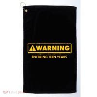Funny Warning Entering Teen Years Golf Towel thumb 0
