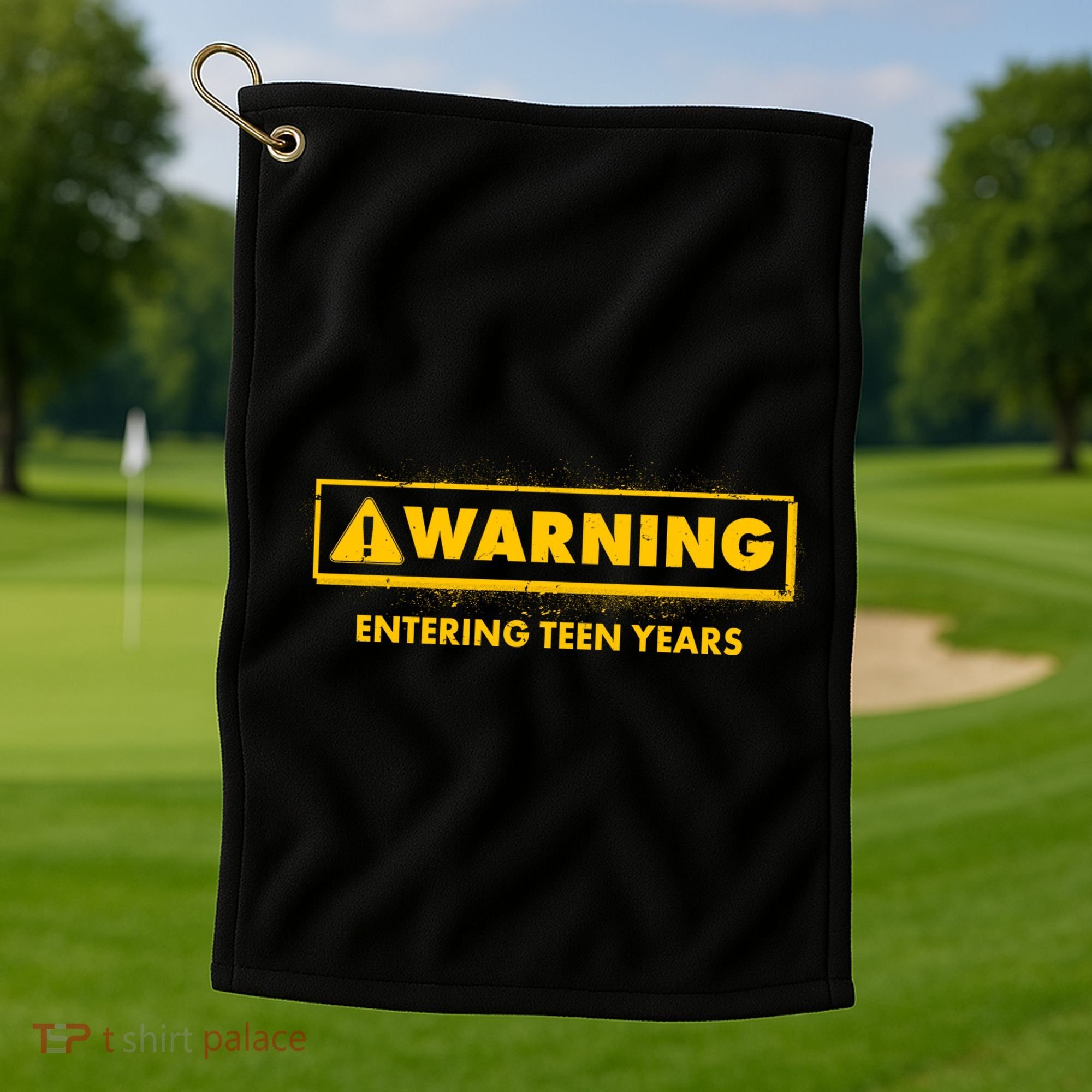 Funny Warning Entering Teen Years Golf Towel