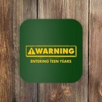 Funny Warning Entering Teen Years Coaster thumb 0
