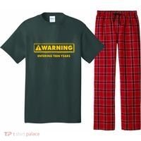 Funny Warning Entering Teen Years Pajama Set thumb 0