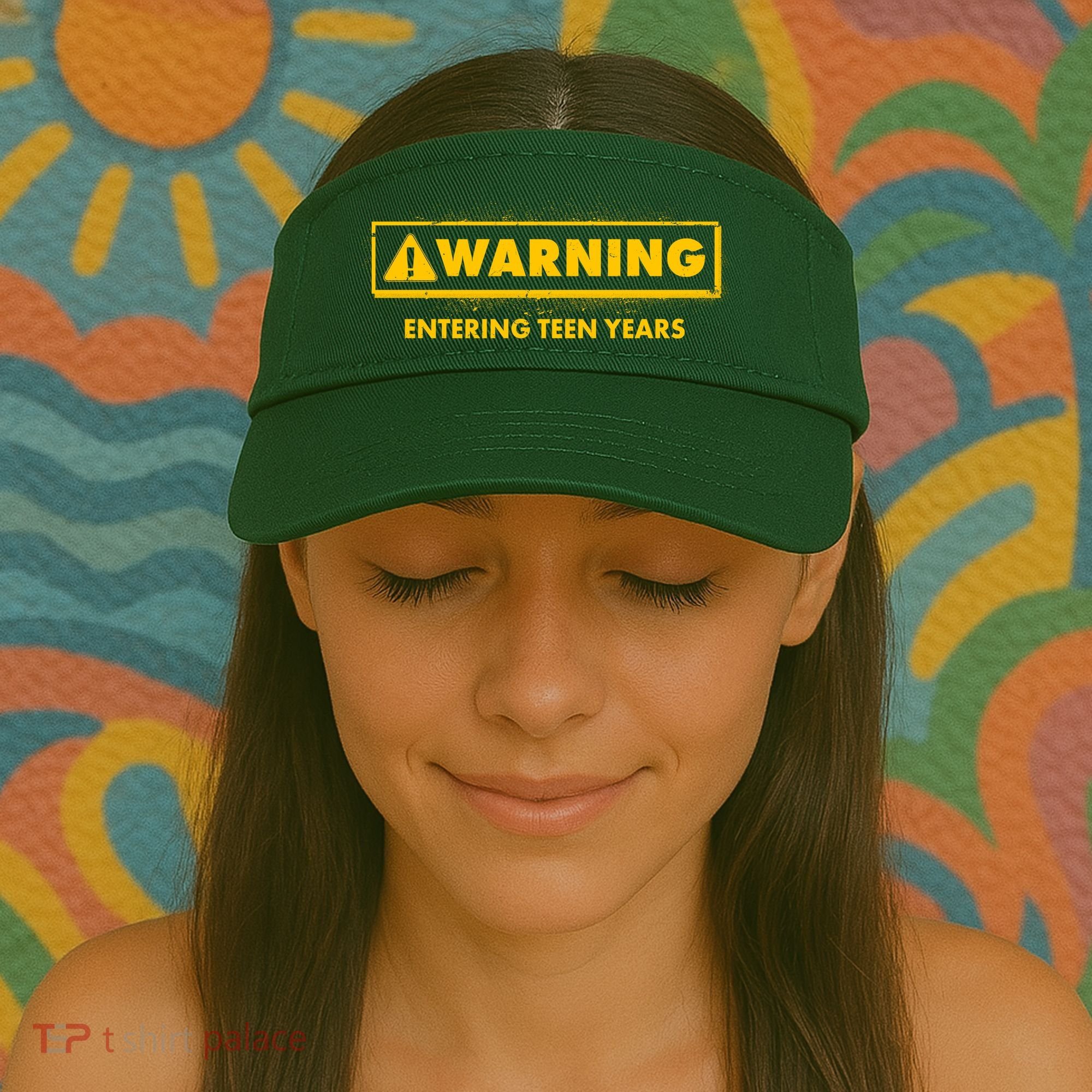 Funny Warning Entering Teen Years Visor