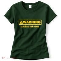 Funny Warning Entering Teen Years Women's T-Shirt thumb 0