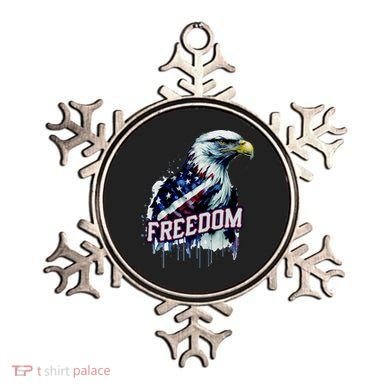 Freedom Watercolor Eagle With American Flag Ornament