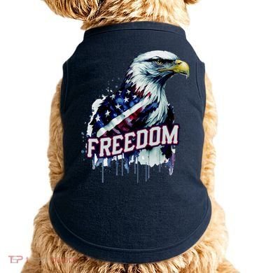Freedom Watercolor Eagle With American Flag Doggie Tank