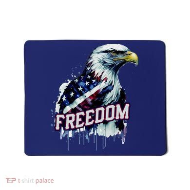 Freedom Watercolor Eagle With American Flag Mousepad