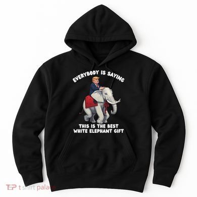 Funny White Elephant Gag Wrapped Elephant Dumb Hoodie