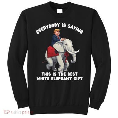 Funny White Elephant Gag Wrapped Elephant Dumb Sweatshirt