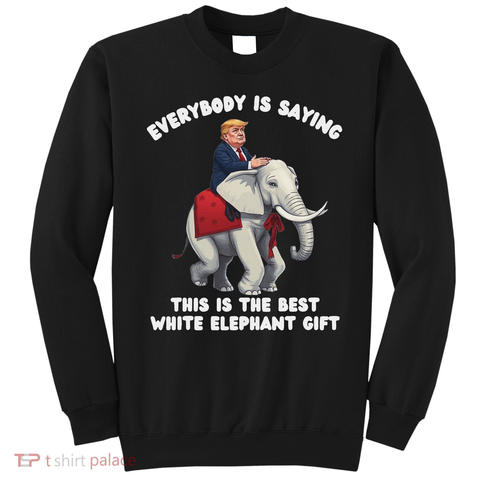 Funny White Elephant Gag Wrapped Elephant Dumb Sweatshirt