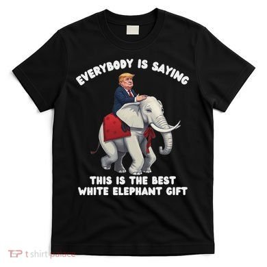 Funny White Elephant Gag Wrapped Elephant Dumb T-Shirt