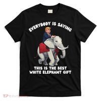 Funny White Elephant Gag Wrapped Elephant Dumb T-Shirt thumb 0