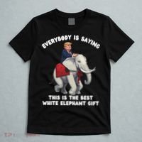 Funny White Elephant Gag Wrapped Elephant Dumb T-Shirt thumb 5