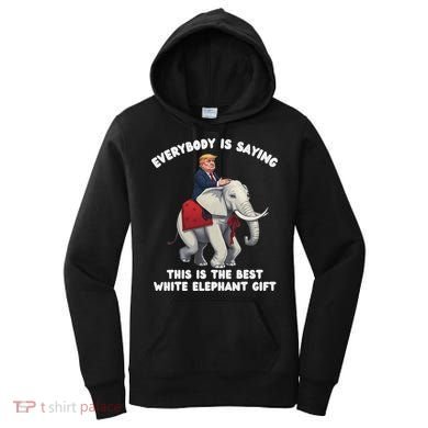 Funny White Elephant Gag Wrapped Elephant Dumb Women's Hoodie