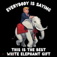 Funny White Elephant Gag Wrapped Elephant Dumb Mousepad thumb 1