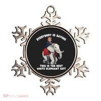 Funny White Elephant Gag Wrapped Elephant Dumb Ornament thumb 0