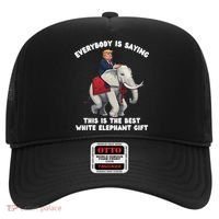 Funny White Elephant Gag Wrapped Elephant Dumb Hat thumb 0