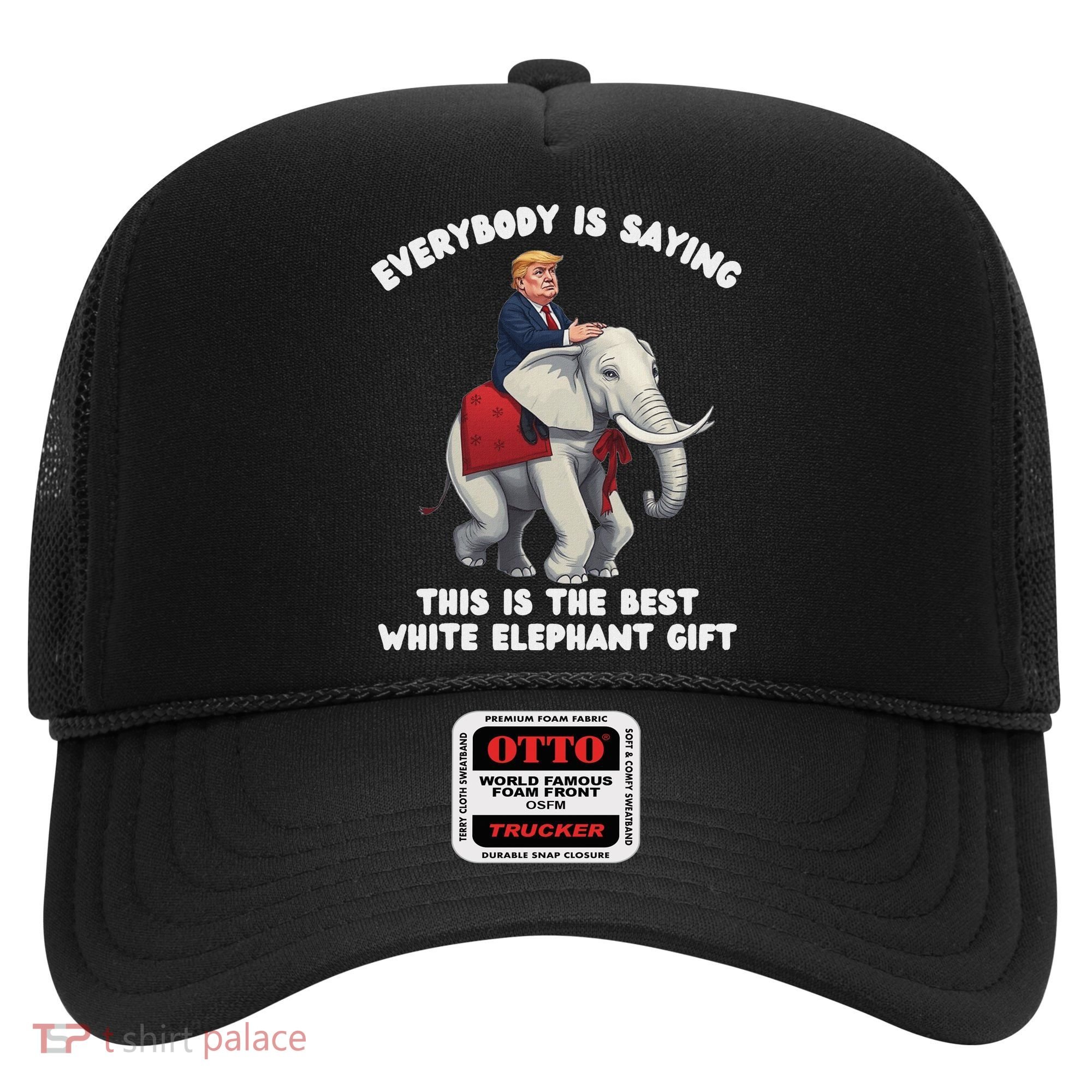 Funny White Elephant Gag Wrapped Elephant Dumb Hat