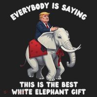 Funny White Elephant Gag Wrapped Elephant Dumb Hat thumb 2