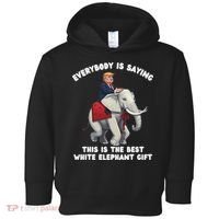 Funny White Elephant Gag Wrapped Elephant Dumb Toddler Hoodie thumb 0