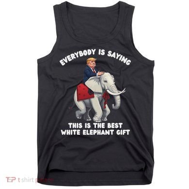 Funny White Elephant Gag Wrapped Elephant Dumb Tank Top