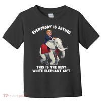 Funny White Elephant Gag Wrapped Elephant Dumb Toddler T-Shirt thumb 0