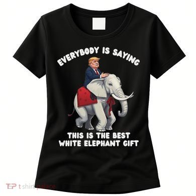 Funny White Elephant Gag Wrapped Elephant Dumb Women's T-Shirt