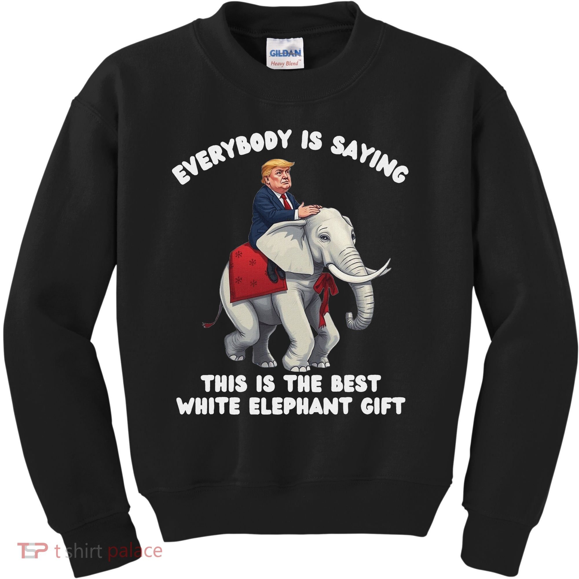Funny White Elephant Gag Wrapped Elephant Dumb Kids Sweatshirt