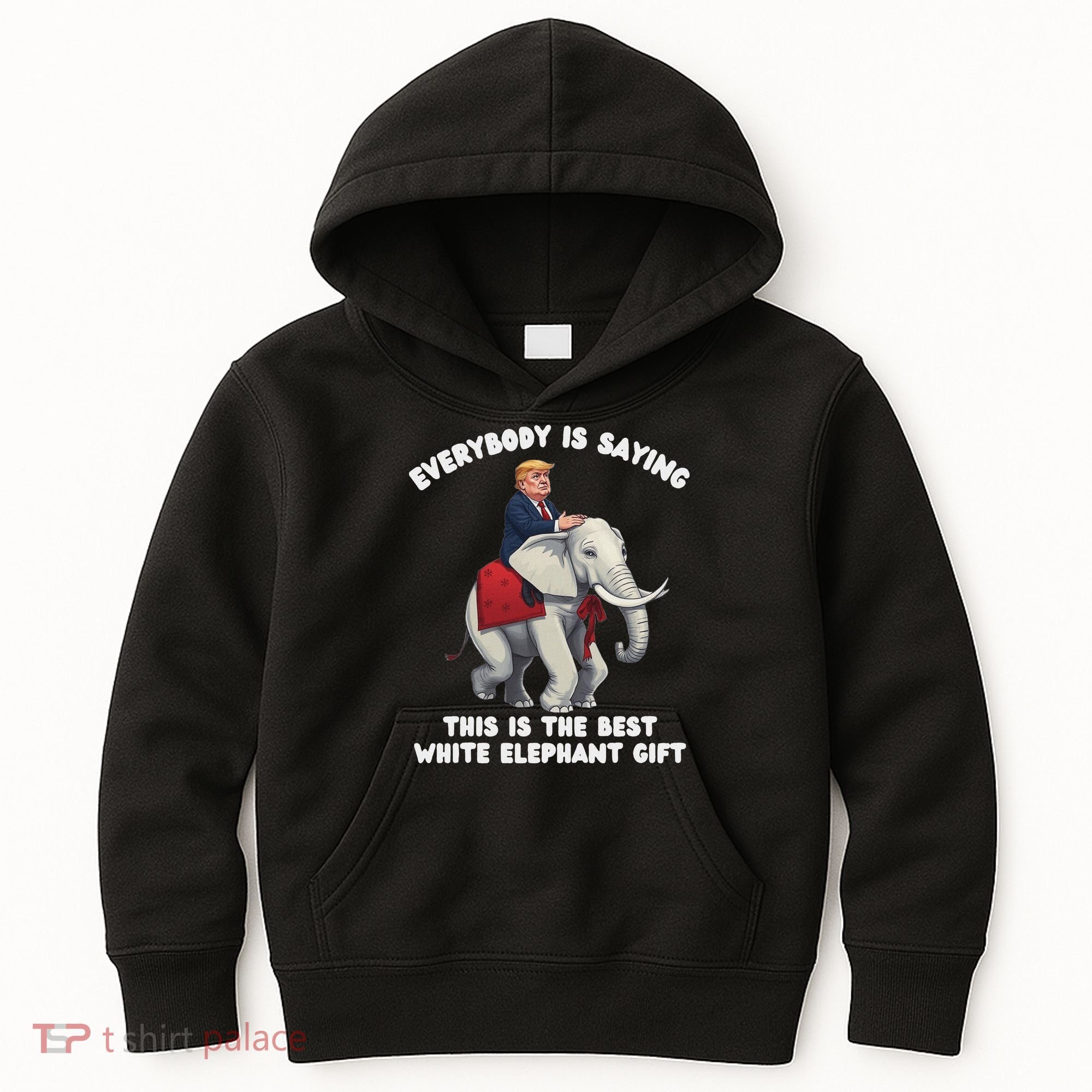Funny White Elephant Gag Wrapped Elephant Dumb Kids Hoodie