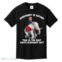 Funny White Elephant Gag Wrapped Elephant Dumb Kids T-Shirt thumb 0