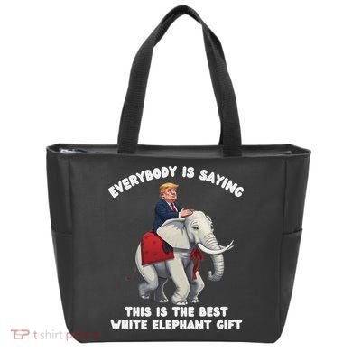Funny White Elephant Gag Wrapped Elephant Dumb Tote Bag