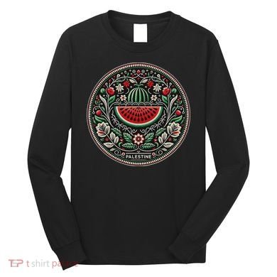 Fruit Watermelon Free Palestine Long Sleeve Shirt