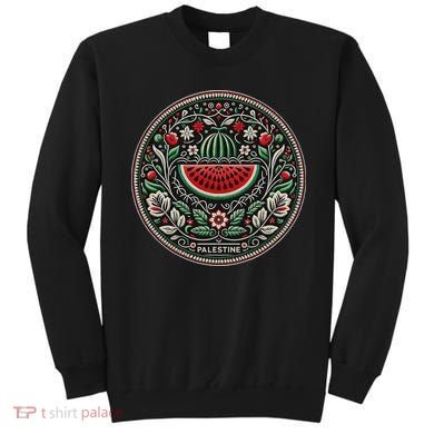 Fruit Watermelon Free Palestine Sweatshirt