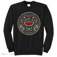 Fruit Watermelon Free Palestine Sweatshirt thumb 0