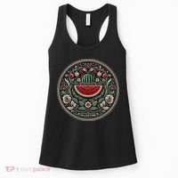 Fruit Watermelon Free Palestine Women's Tank Top thumb 0