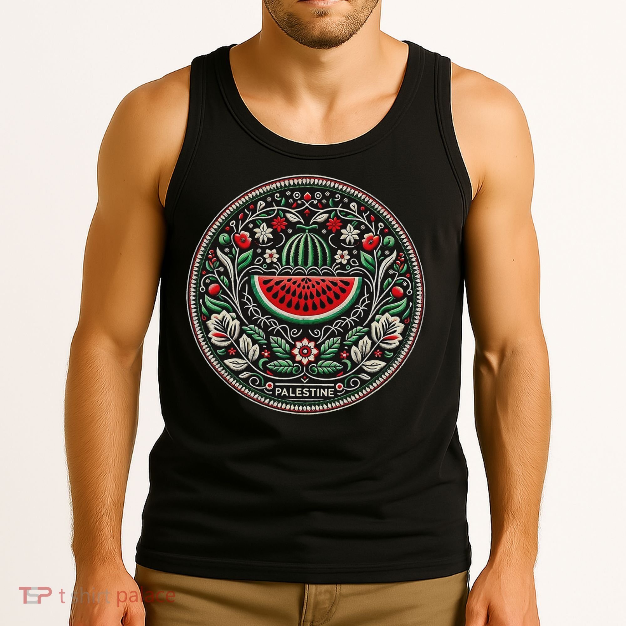 Fruit Watermelon Free Palestine Tank Top