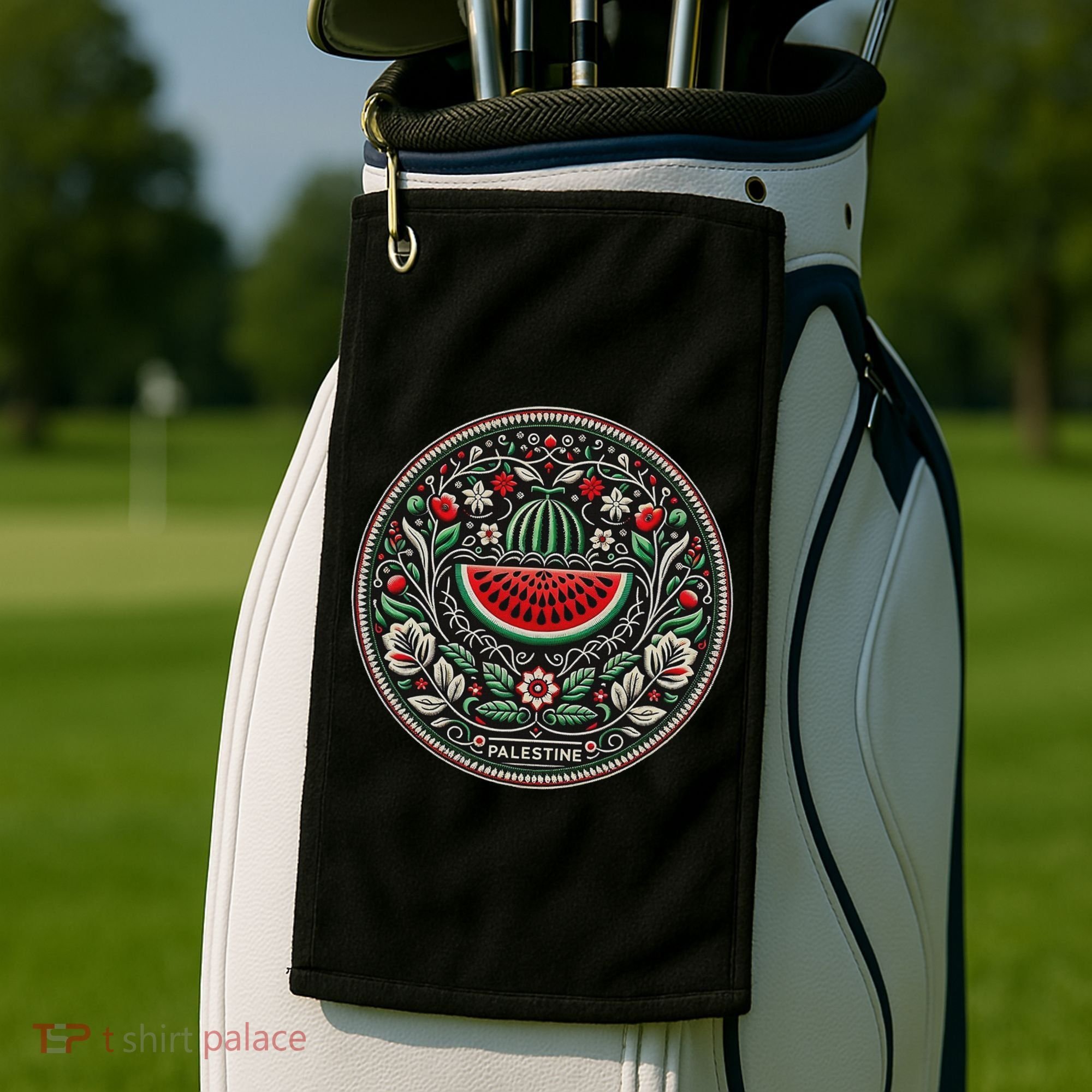 Fruit Watermelon Free Palestine Golf Towel
