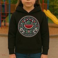 Fruit Watermelon Free Palestine Kids Hoodie thumb 3