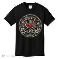 Fruit Watermelon Free Palestine Kids T-Shirt thumb 0