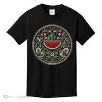 Fruit Watermelon Free Palestine Kids T-Shirt thumb 0