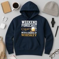 Funny Weekend Forecast Cigars And Whiskey Gift For Men Women Hoodie thumb 3